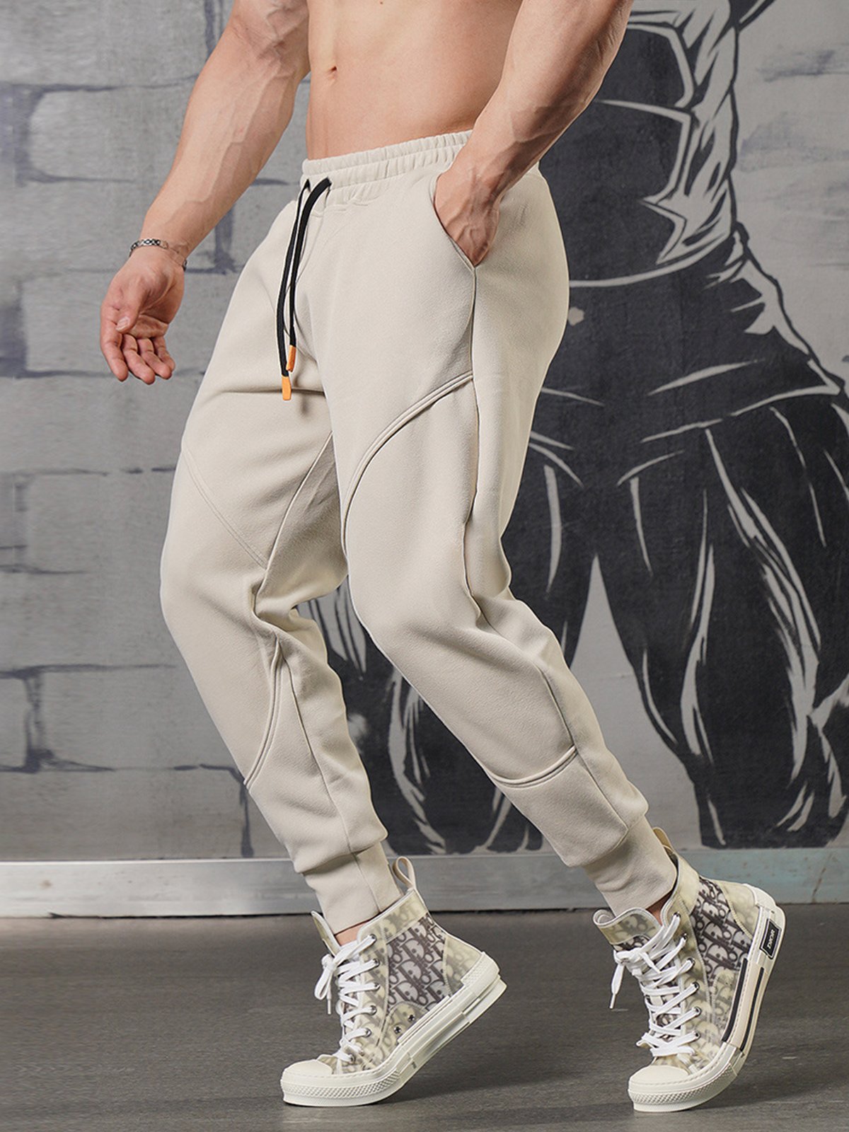 Men’s Motion Sweatpants Loose Fit Tapered Joggers for Gym & Running