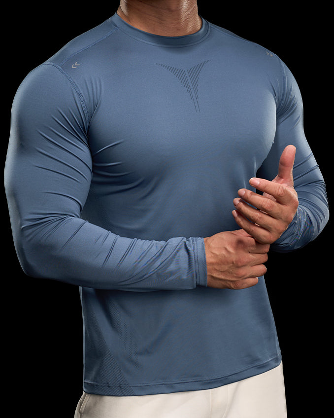 High Stretch Compression Long Sleeve Sports Shirt for Men New
