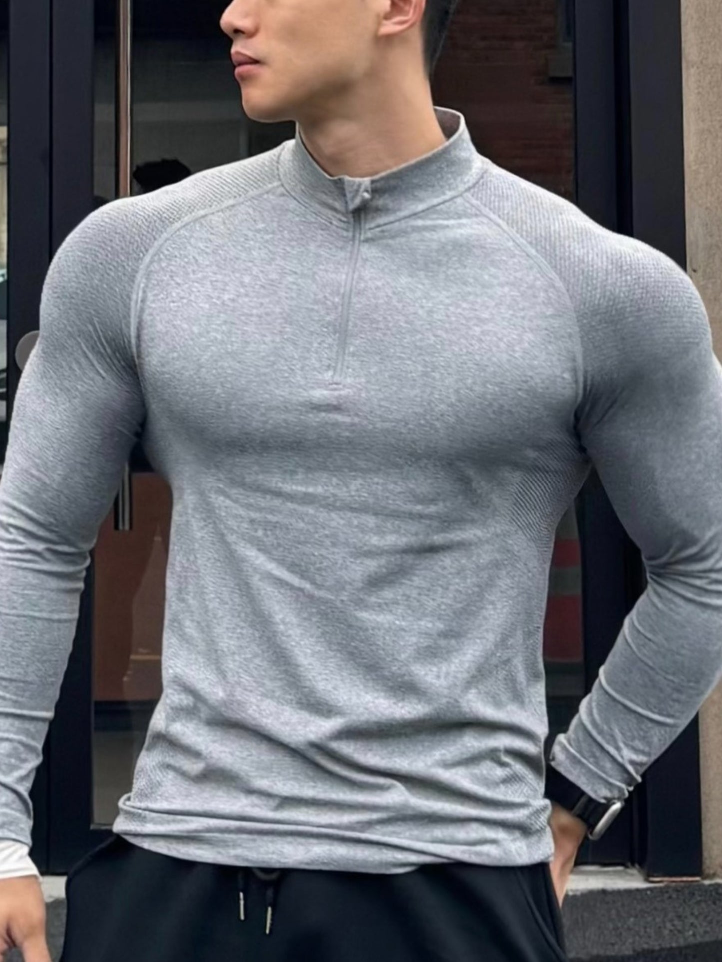 Men’s Long Sleeve Compression Quick-Dry Base Layer