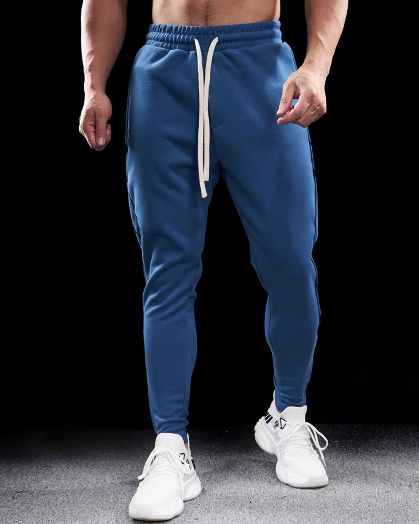 Men’s Slim Fit Cotton Joggers Long Sweatpants with Zippered Ankles