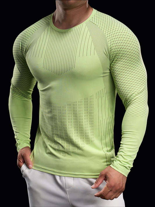 Men’s Long Sleeve Compression Quick-Dry Shirt New