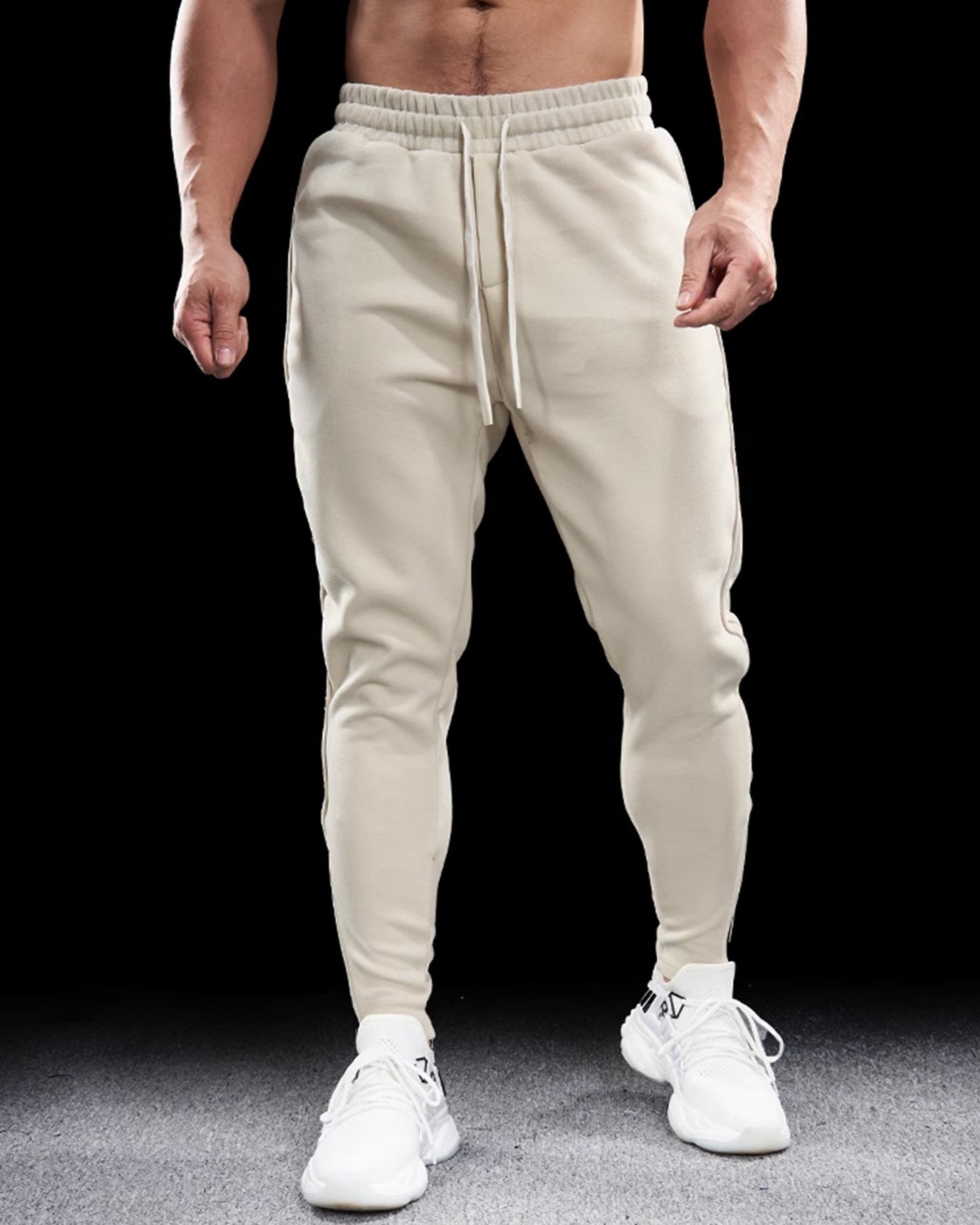 Men’s Slim Fit Cotton Joggers Long Sweatpants with Zippered Ankles
