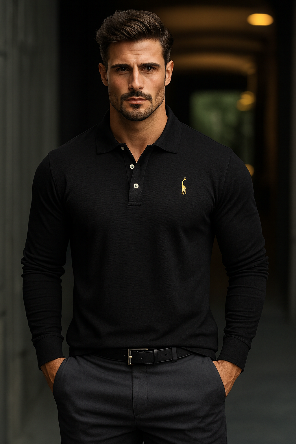Men’s Solid Color Polo Shirt