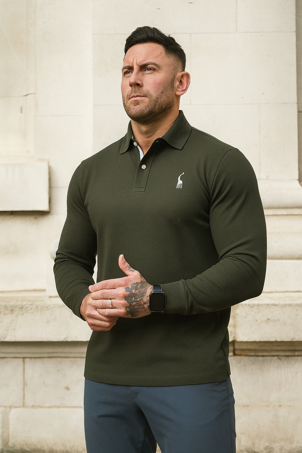 Men’s Solid Color Polo Shirt