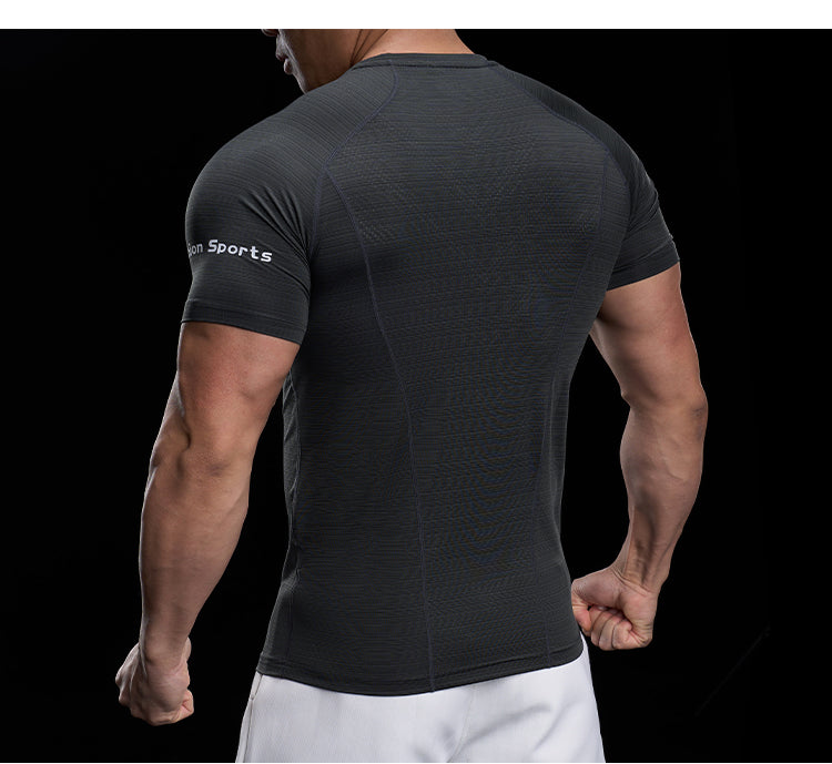 Men’s Quick-Dry High-Stretch Sports Tee for Running & Training