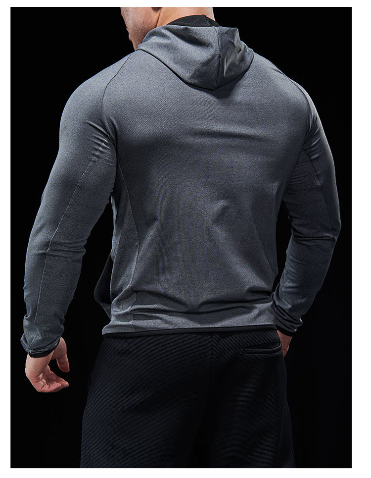 Men’s Zip-Up Hooded Sports Jacket New