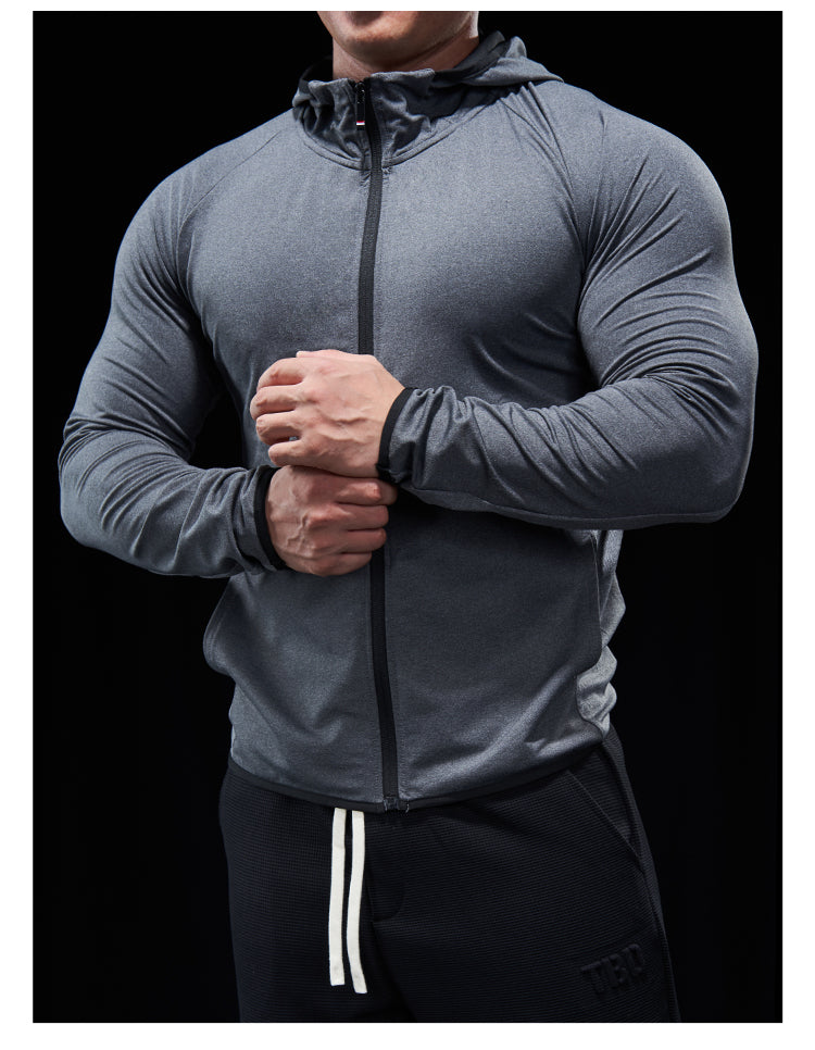 Men’s Zip-Up Hooded Sports Jacket New