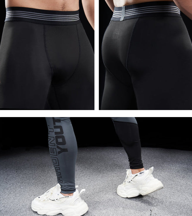 Men’s Slim Fit High Elastic Quick Dry Training Leggings