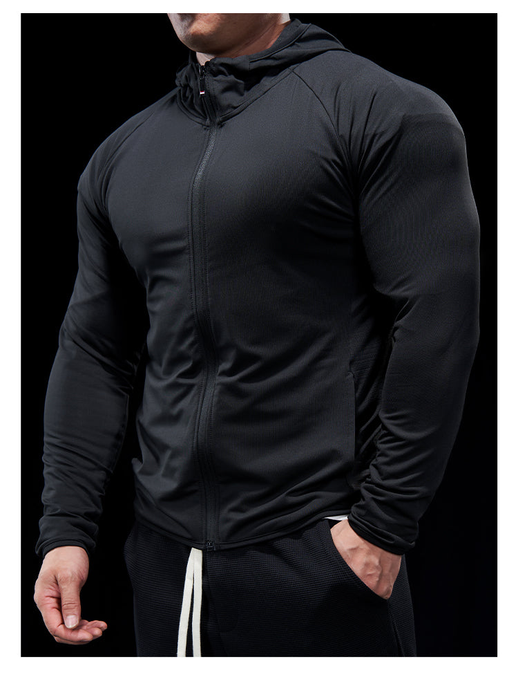 Men’s Zip-Up Hooded Sports Jacket New