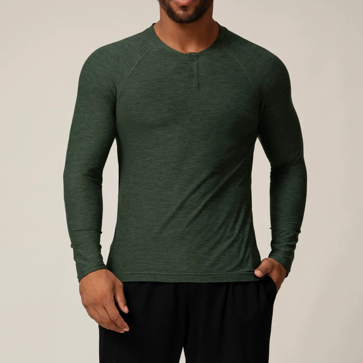 Men’s Quick-Dry Long Sleeve Athletic T-Shirt for Running, Gym