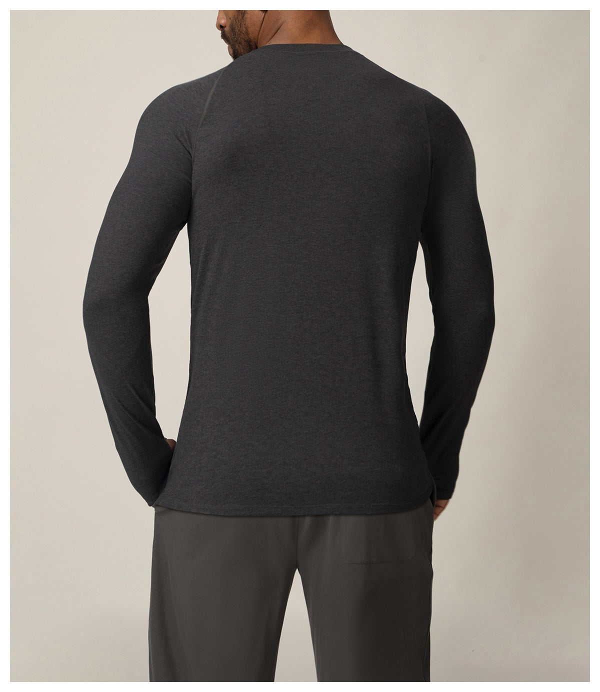 Men’s Quick-Dry Stretch Long Sleeve Sports Tee for Running & Training