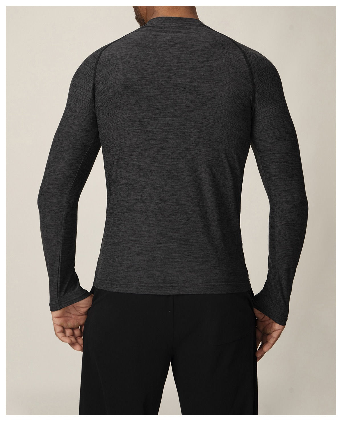 Men’s Quick-Dry Long Sleeve Athletic T-Shirt for Running, Gym
