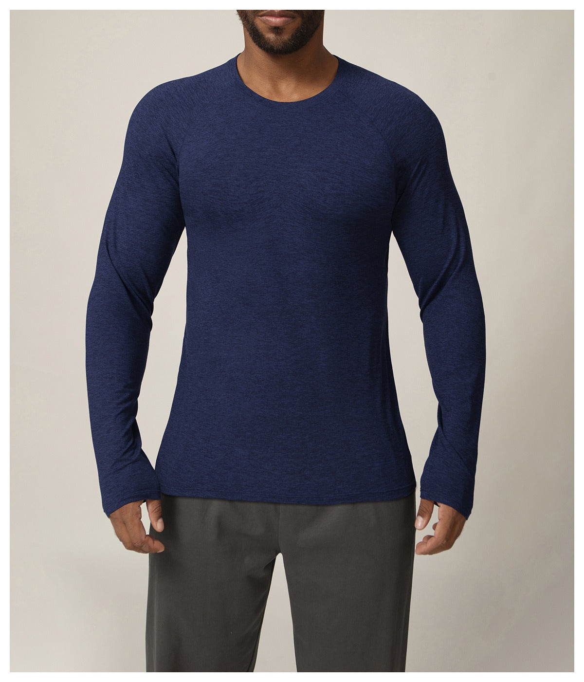 Men’s Quick-Dry Stretch Long Sleeve Sports Tee for Running & Training