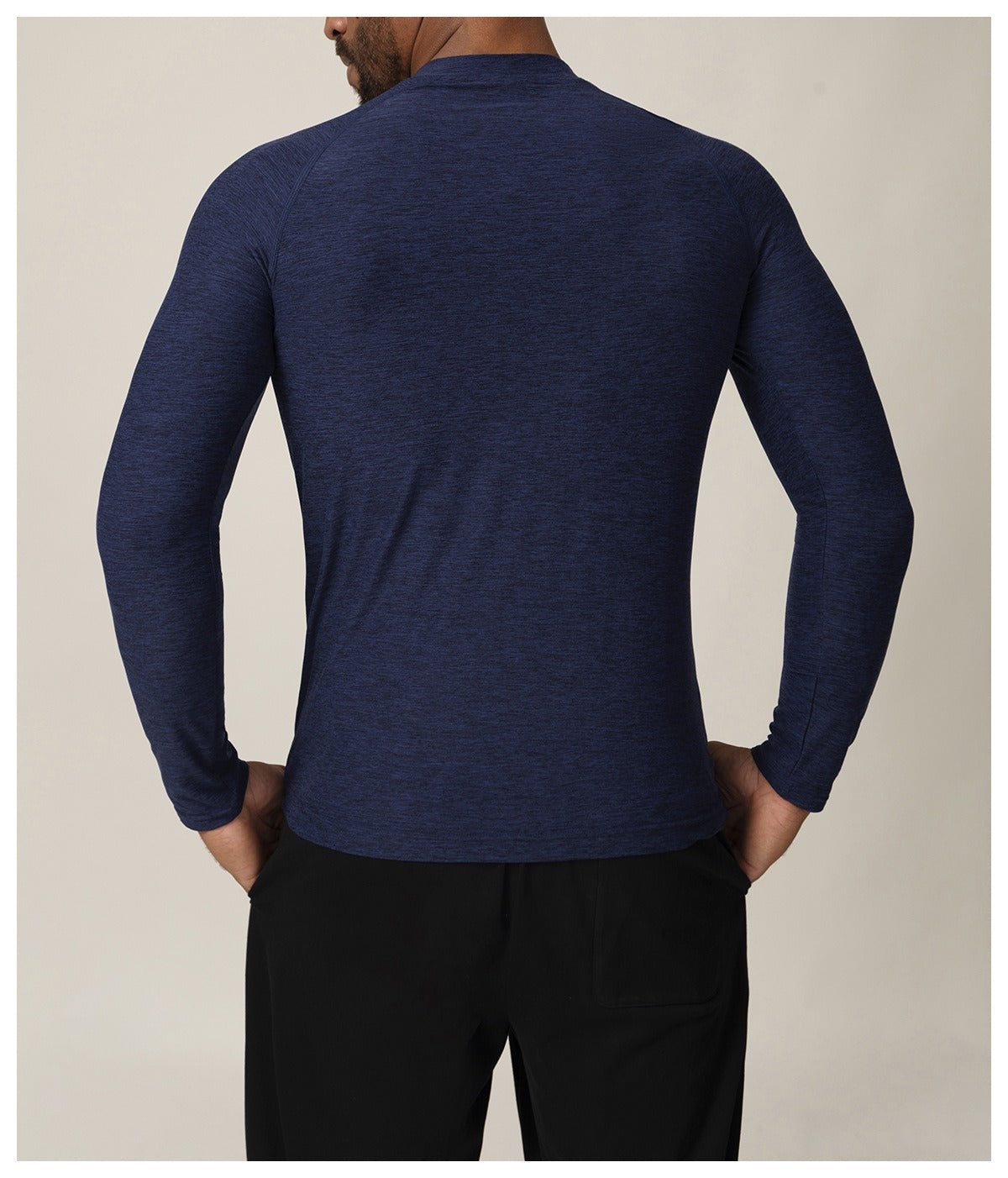 Men’s Quick-Dry Long Sleeve Athletic T-Shirt for Running, Gym