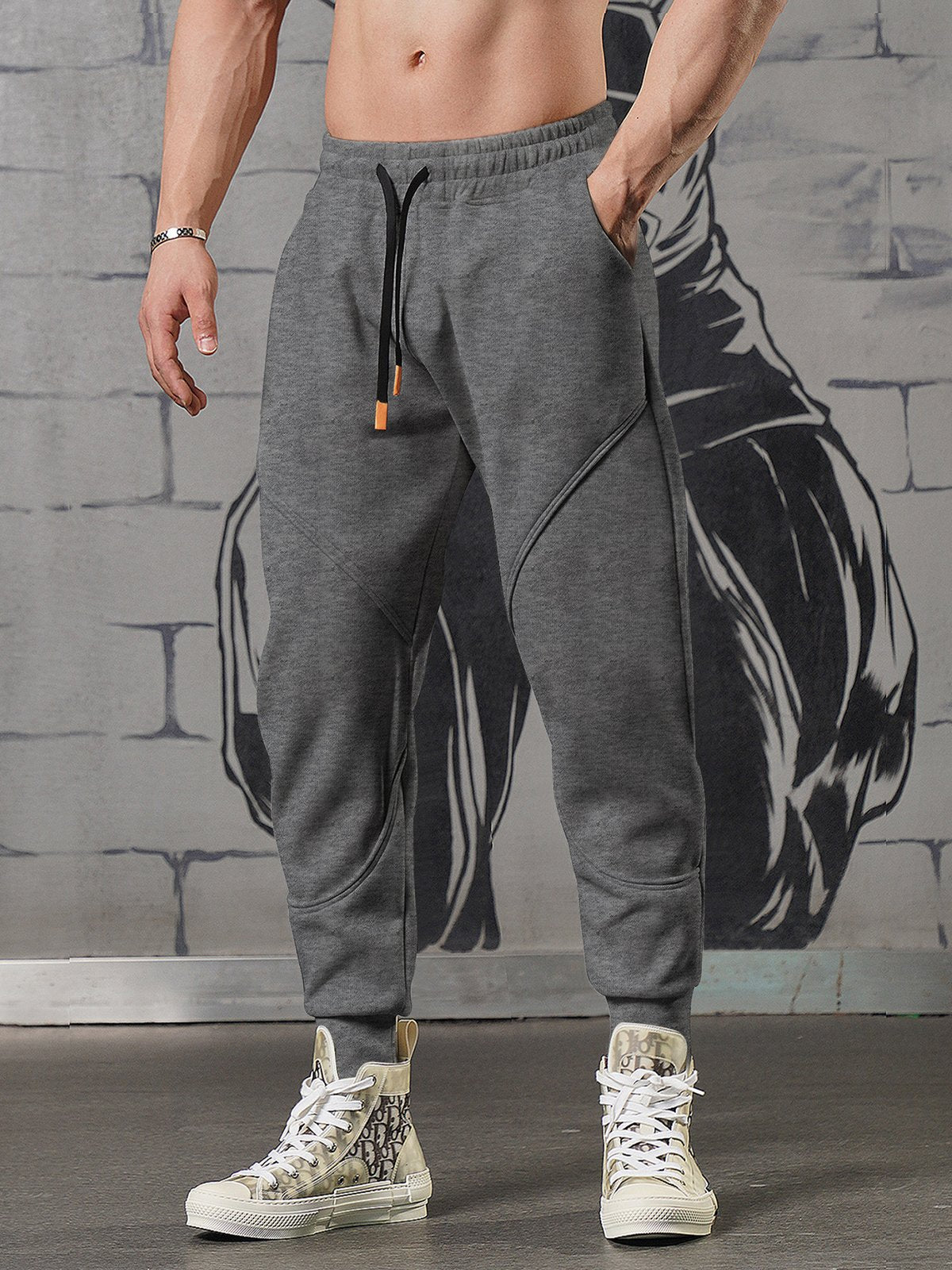 Men’s Motion Sweatpants Loose Fit Tapered Joggers for Gym & Running