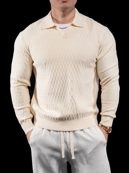Men's Knit Polo Sweater