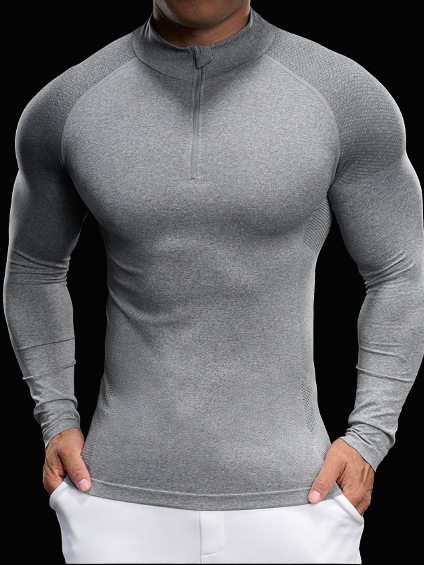 Men’s Long Sleeve Compression Quick-Dry Base Layer