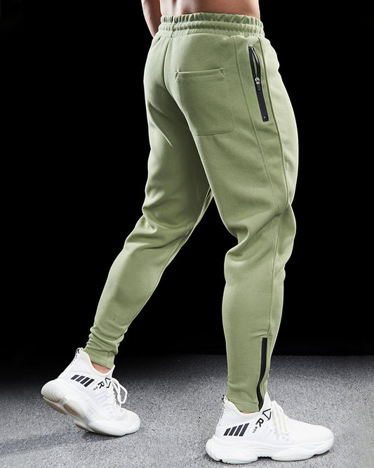 Men’s Slim Fit Cotton Joggers Long Sweatpants with Zippered Ankles