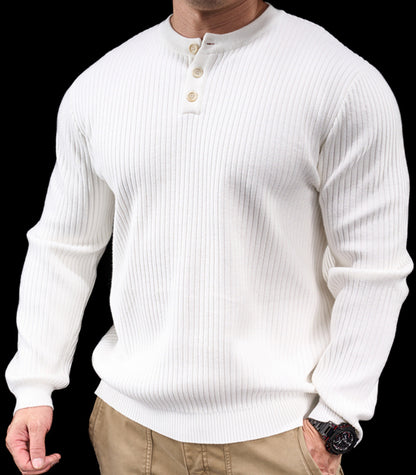 Men’s Knit High Neck Long Sleeve Casual T-Shirt New
