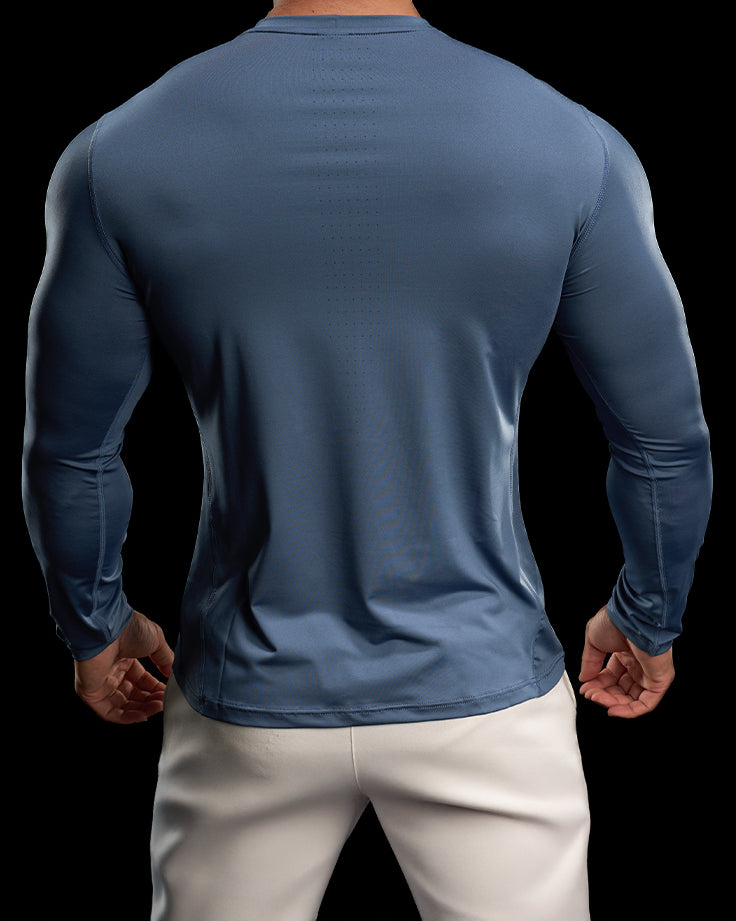 High Stretch Compression Long Sleeve Sports Shirt for Men New