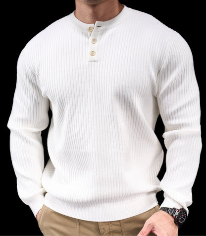 Men’s Knit High Neck Long Sleeve Casual T-Shirt New