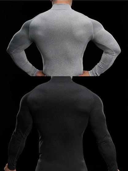 Men’s Long Sleeve Compression Quick-Dry Base Layer