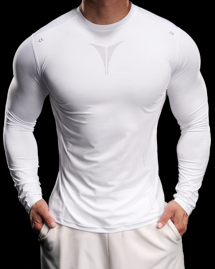 High Stretch Compression Long Sleeve Sports Shirt for Men New