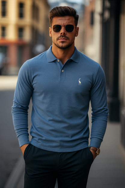 Men’s Solid Color Polo Shirt