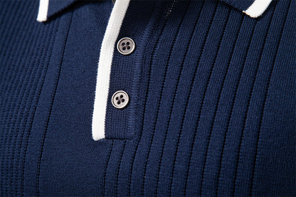 Men’s Casual Knit Half Zip Polo Sweater