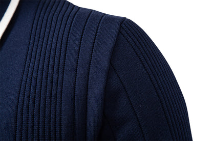 Men’s Casual Knit Half Zip Polo Sweater