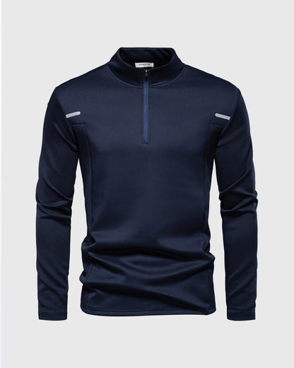 Men’s Reflective Quarter-Zip Running & Training Long Sleeve Shirt