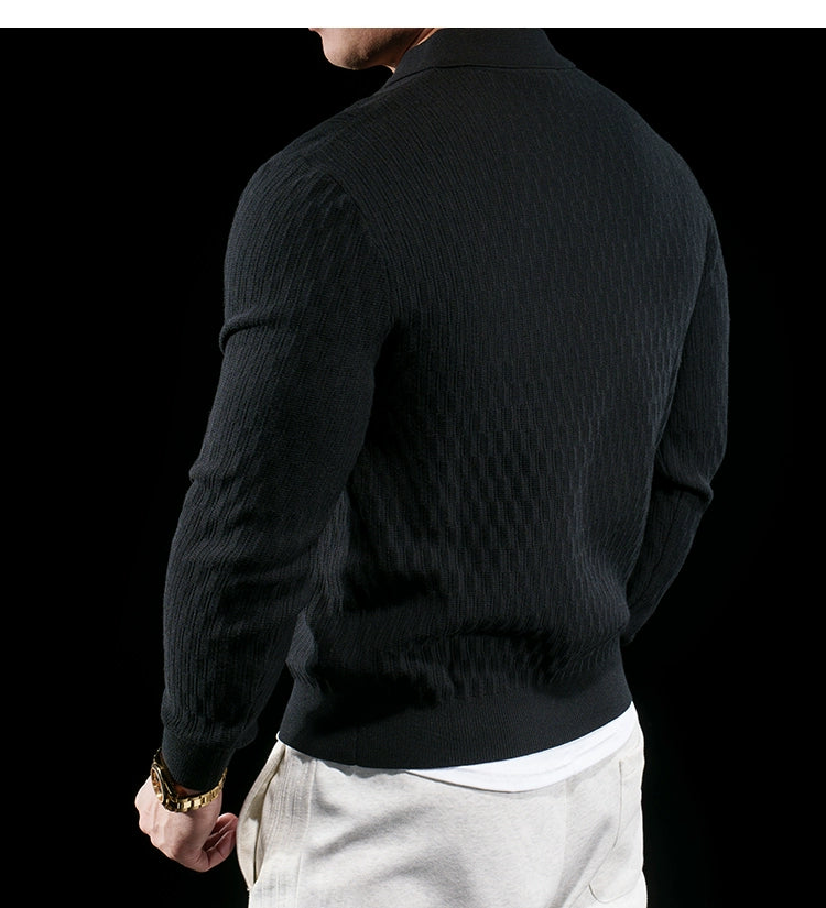 Men's Knit Polo Sweater