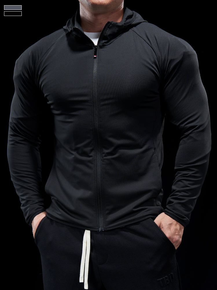 Men’s Zip-Up Hooded Sports Jacket