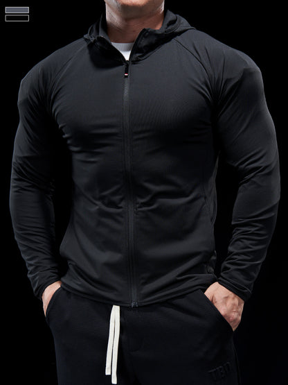 Men’s Zip-Up Hooded Sports Jacket