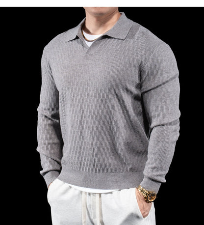 Men's Knit Polo Sweater