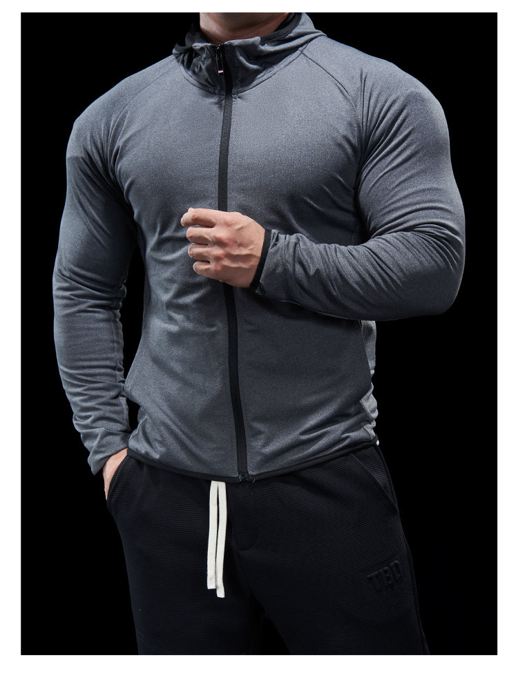 Men’s Zip-Up Hooded Sports Jacket