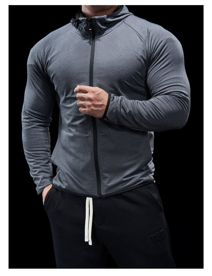 Men’s Zip-Up Hooded Sports Jacket