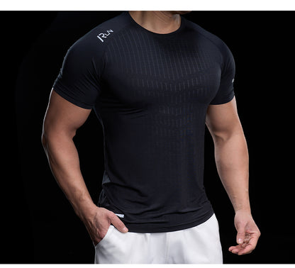 Men’s Quick-Dry High-Stretch Sports Tee for Running & Training