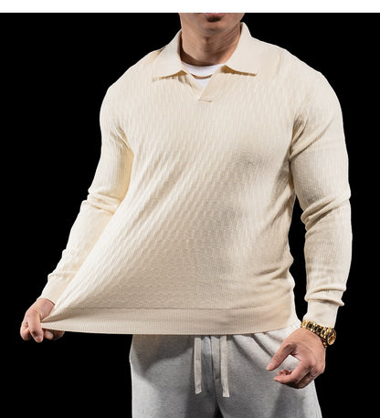 Men's Knit Polo Sweater