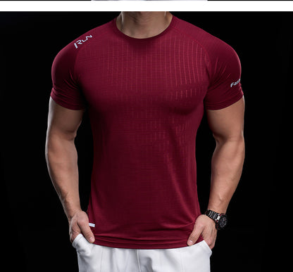Men’s Quick-Dry High-Stretch Sports Tee for Running & Training