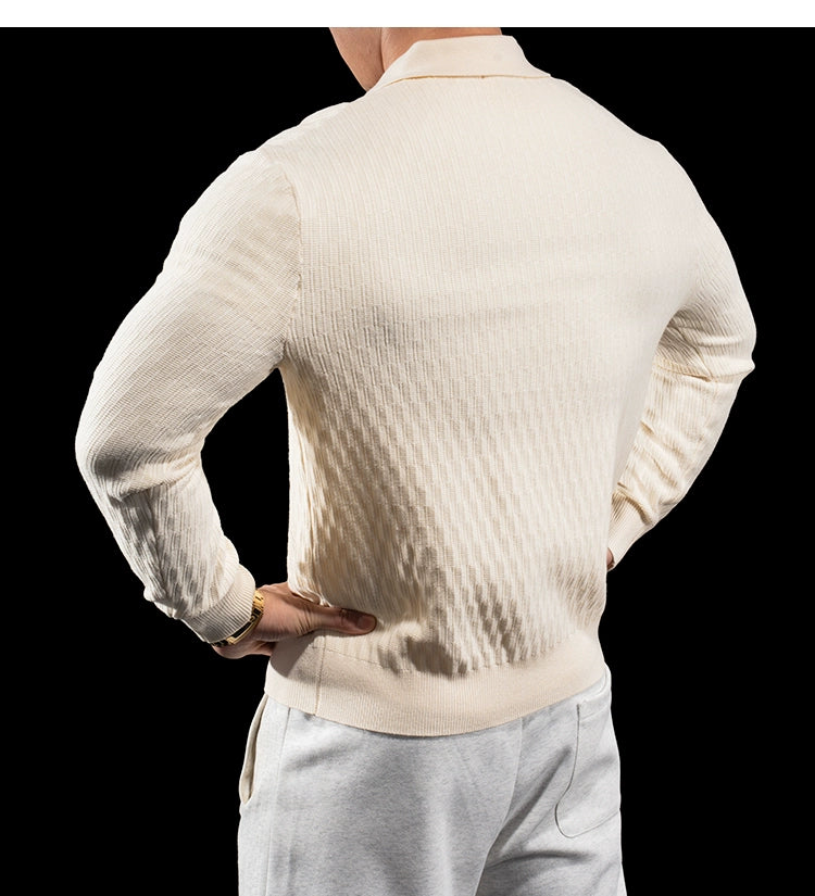 Men's Knit Polo Sweater