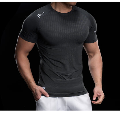 Men’s Quick-Dry High-Stretch Sports Tee for Running & Training