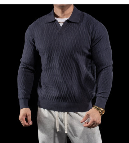 Men's Knit Polo Sweater