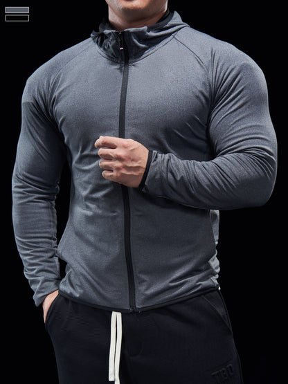 Men’s Zip-Up Hooded Sports Jacket