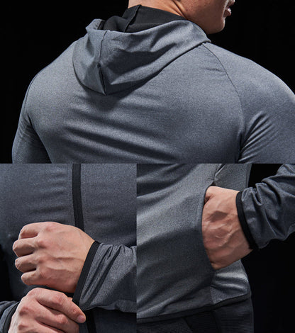 Men’s Zip-Up Hooded Sports Jacket