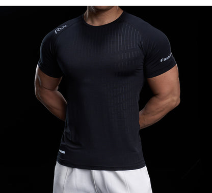 Men’s Quick-Dry High-Stretch Sports Tee for Running & Training
