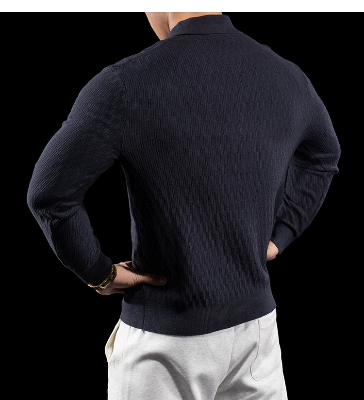 Men's Knit Polo Sweater
