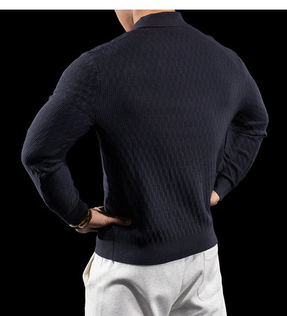Men's Knit Polo Sweater