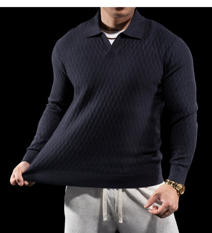 Men's Knit Polo Sweater