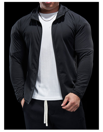 Men’s Zip-Up Hooded Sports Jacket